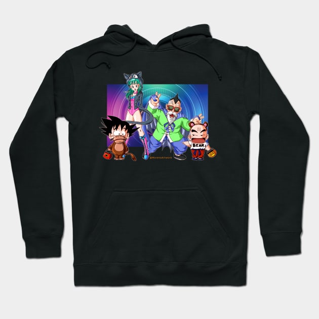 Dragon Ball Halloween (Kid Goku, Krillin, Bluma, Roshi) ドラゴンボール Hoodie by MorenoArtwork